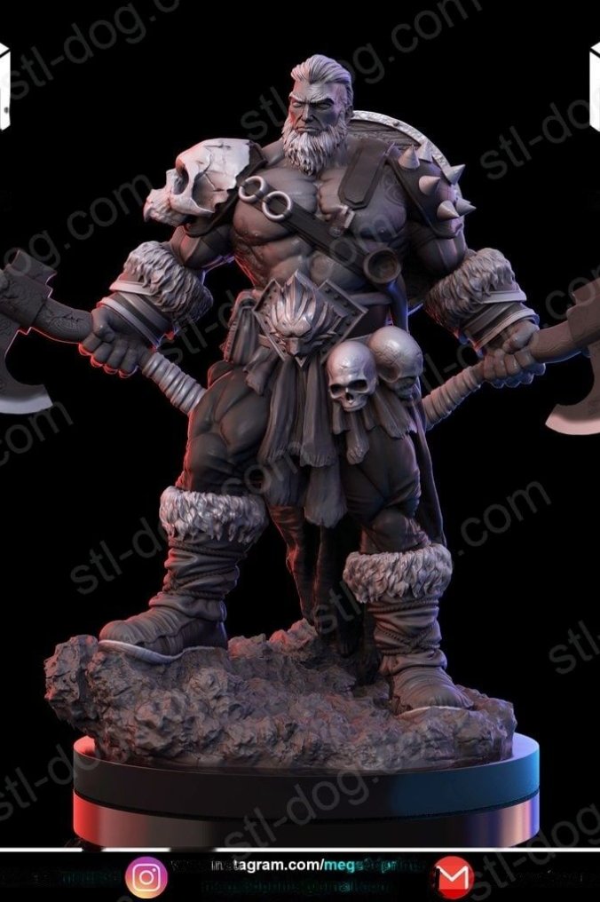 野蛮人战士(Barbarian Warrior) 3D打印图纸
